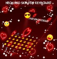 Neon Red Skin for Keyboard screenshot 1
