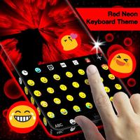 Red Neon Keyboard Theme スクリーンショット 1