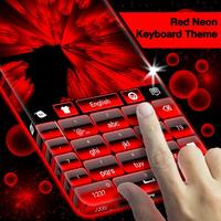 Red Neon Keyboard Theme capture d'écran 2