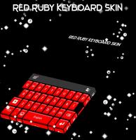 Red Ruby Keyboard Skin Plakat