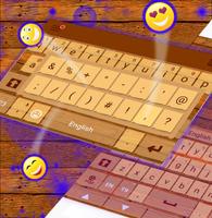 Wood Keyboard Theme Affiche