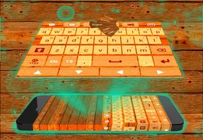 Wood Keyboard Theme capture d'écran 2