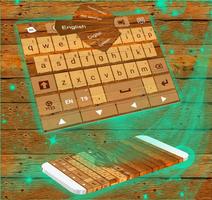 Wood Keyboard Theme capture d'écran 3