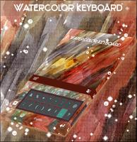 Watercolor Keyboard Affiche