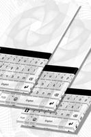 White Keyboard Theme Affiche