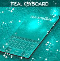 Teal Keyboard Affiche