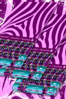 Pele Zebra para Keyboard Cartaz