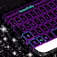 Neon Purple Keyboard Theme