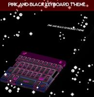 Pink and Black Keyboard Theme poster