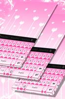 Cute Pink Keyboard Theme Affiche