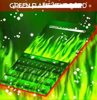 Green Flame Keyboard Affiche