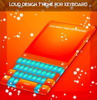 Deep Orange Keyboard Theme Affiche