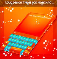 Deep Orange Keyboard Theme poster