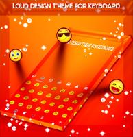 Deep Orange Keyboard Theme screenshot 1