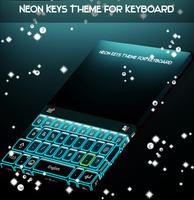 Neon Keys Theme for Keyboard Affiche