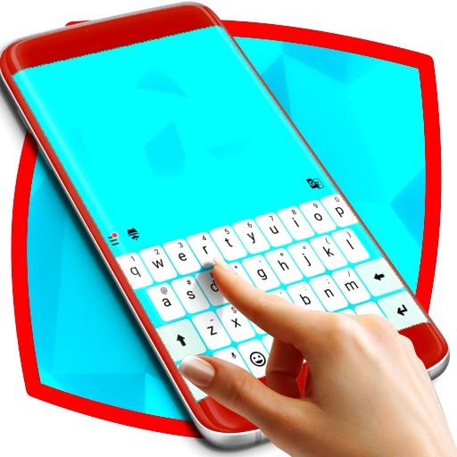 White And Blue Keyboard For Galaxy S8