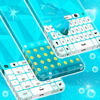 White And Blue Keyboard For Galaxy S8 screenshot 3