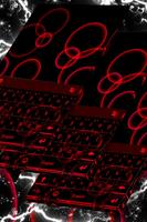 Neon Red Keyboard الملصق