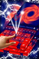 Red and Blue Keyboard Theme capture d'écran 2
