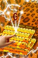 Gold Cheetah Keyboard Theme capture d'écran 2