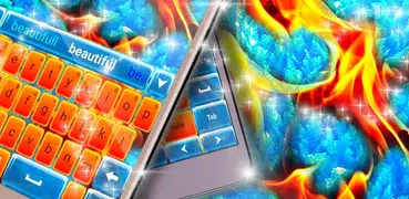 Ice Fire Teclado Tema