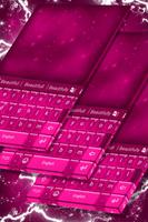 Pink Stars Keyboard Affiche