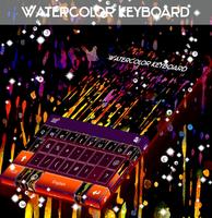 Watercolor Keyboard Affiche