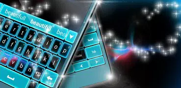 青色LEDキーボード