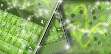 Tema tastiera foglia verde