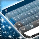 Blue Keyboard Theme with Emoji simgesi