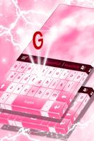 कीबोर्ड गुलाबी रंग थीम स्क्रीनशॉट 3