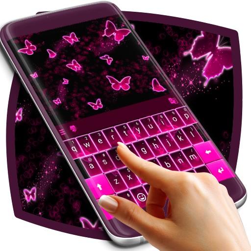 Neon Butterflies Keyboard