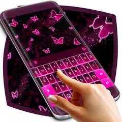 Neon Butterflies Keyboard APK download