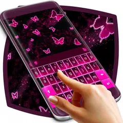 Neon Butterflies Keyboard