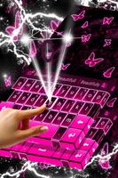 برنامه‌نما Neon Butterflies Keyboard عکس از صفحه