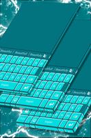 Teal Blue Keyboard Theme poster