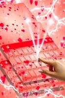 Animated Red Hearts Keyboard Theme Screenshot 1