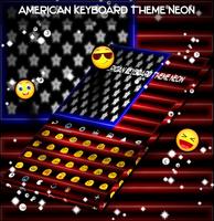 American Keyboard Theme Neon স্ক্রিনশট 1