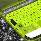 Neon Green Letters Keyboard آئیکن