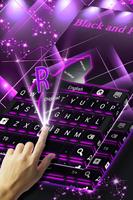 Clavier noir et violet Affiche