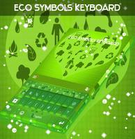 Teclado de símbolos ecológicos Poster