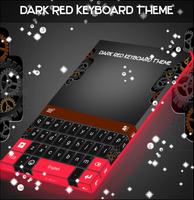 Dark Red Keyboard Theme Affiche