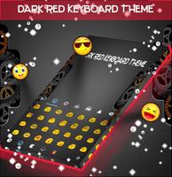 Dark Red Keyboard Theme capture d'écran 1