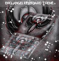 Emo Angel Keyboard Theme imagem de tela 2