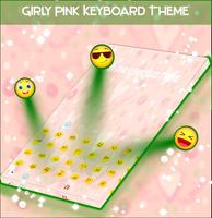 Girly Pink Keyboard Theme 포스터
