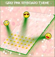 Girly Pink Keyboard Theme Plakat