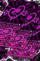 Emo Pink Keyboard Theme Affiche