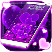 Purple Hearts Keyboard icon