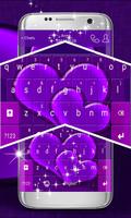Purple Hearts Keyboard الملصق