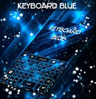 Keyboard Theme Blue Stars โปสเตอร์